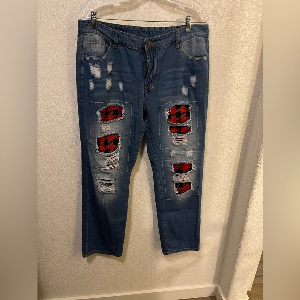 Straight leg jeans